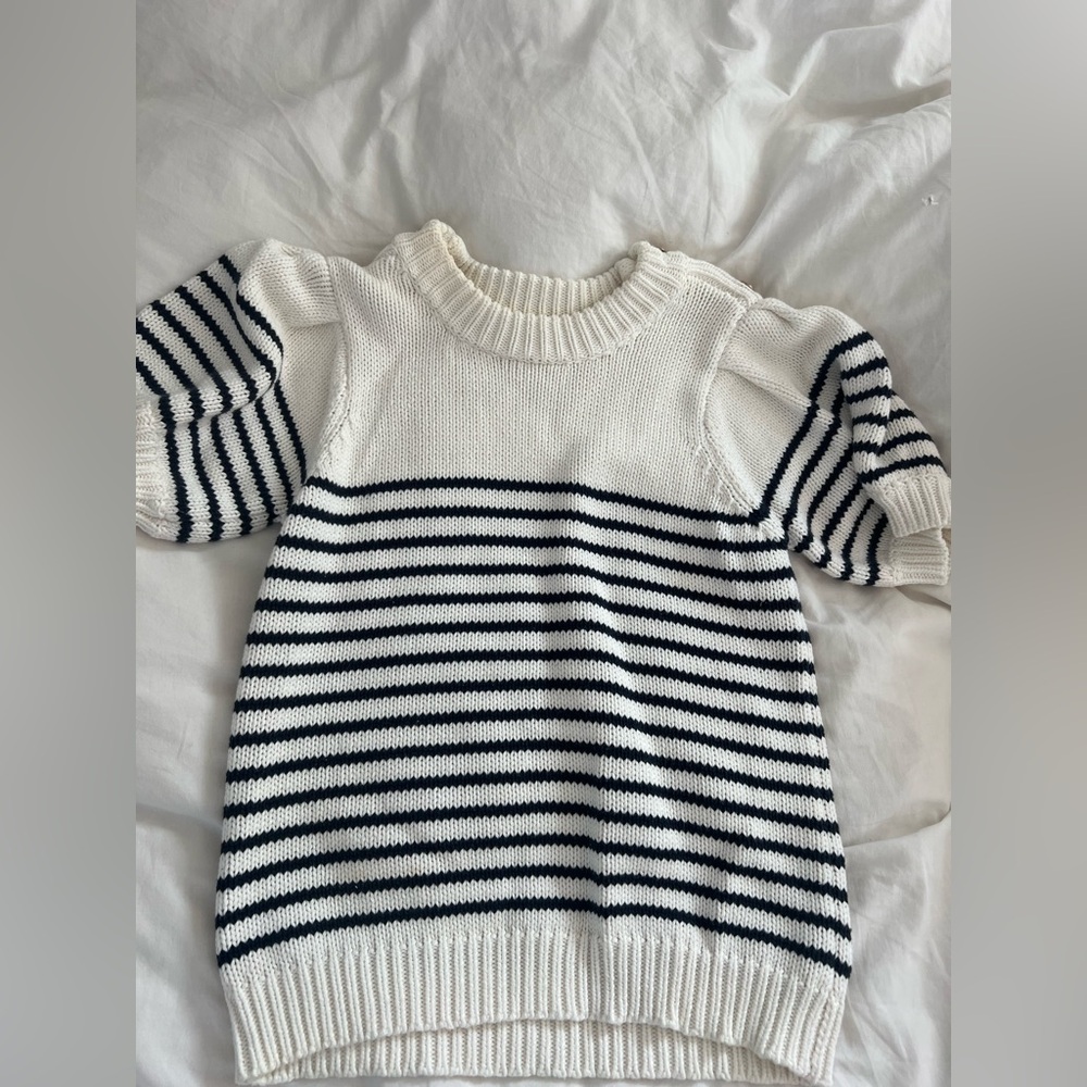 Anthropologie Black and White Striped Sweater Shirt